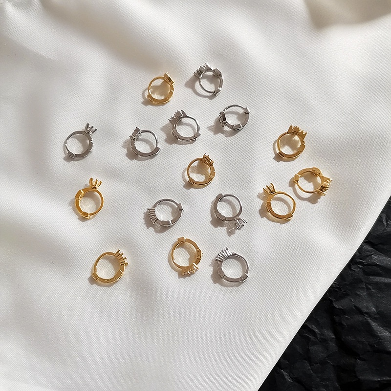 Anting Tusuk Gantung Sterling Silver 925 Desain Kupu-Kupu Hias Kristal Zircon Untuk Wanita