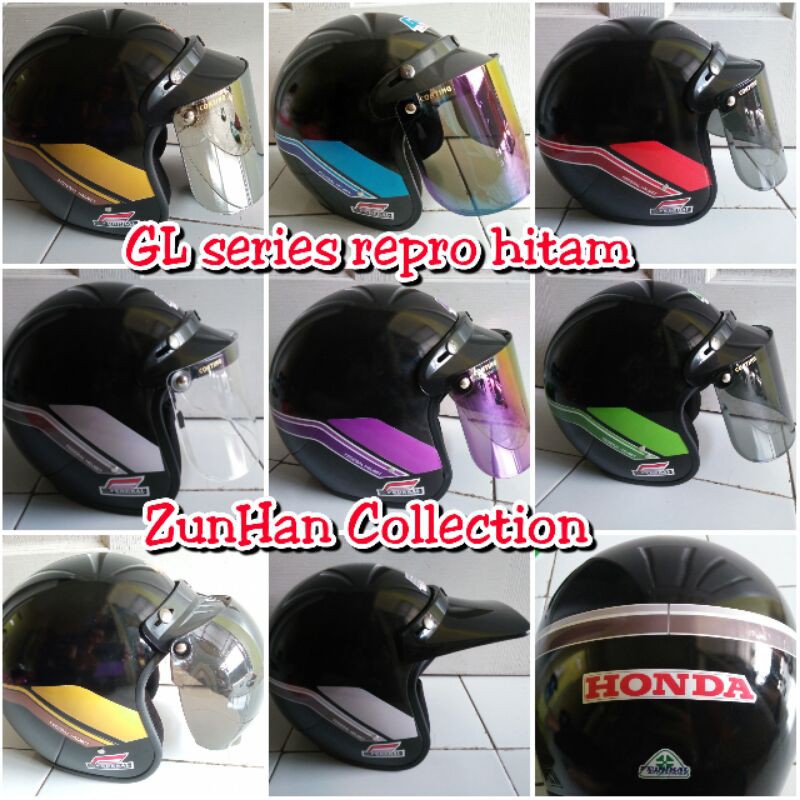 Helm GL series repro ORI hitam (bisa COD bayar di tempat)