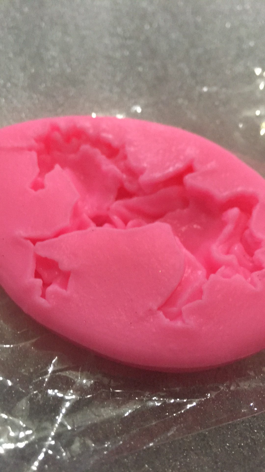 Cetakan Silikon Bentuk Komidi Putar Warna Pink Untuk Fondant / Kue / Cokelat / Sabun Handmade