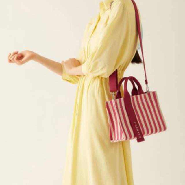 [READY] Marhen. J Rico Mini Stripe Fuchsia Pink (Authentic/Ori)