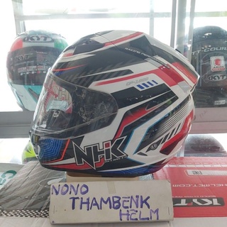 HELM NHK GP1000 PLASMA WHITE RED | Shopee Indonesia