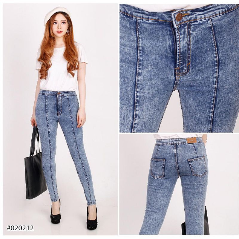 Celana Panjang Highwaist Jeans Wanita Softjeans