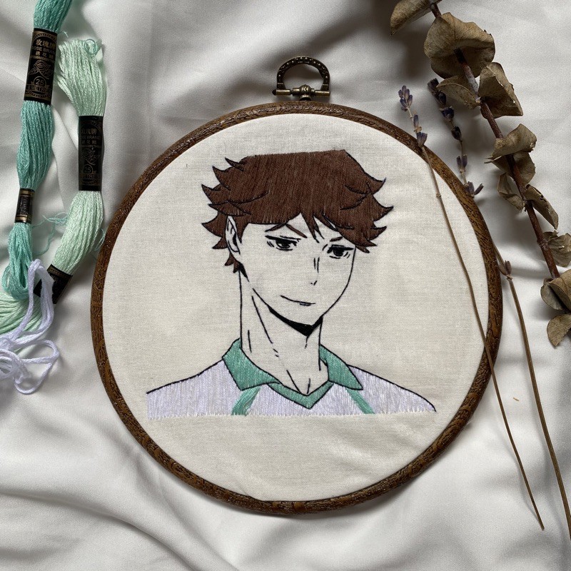anime embroidery — oikawa [haikyuu]