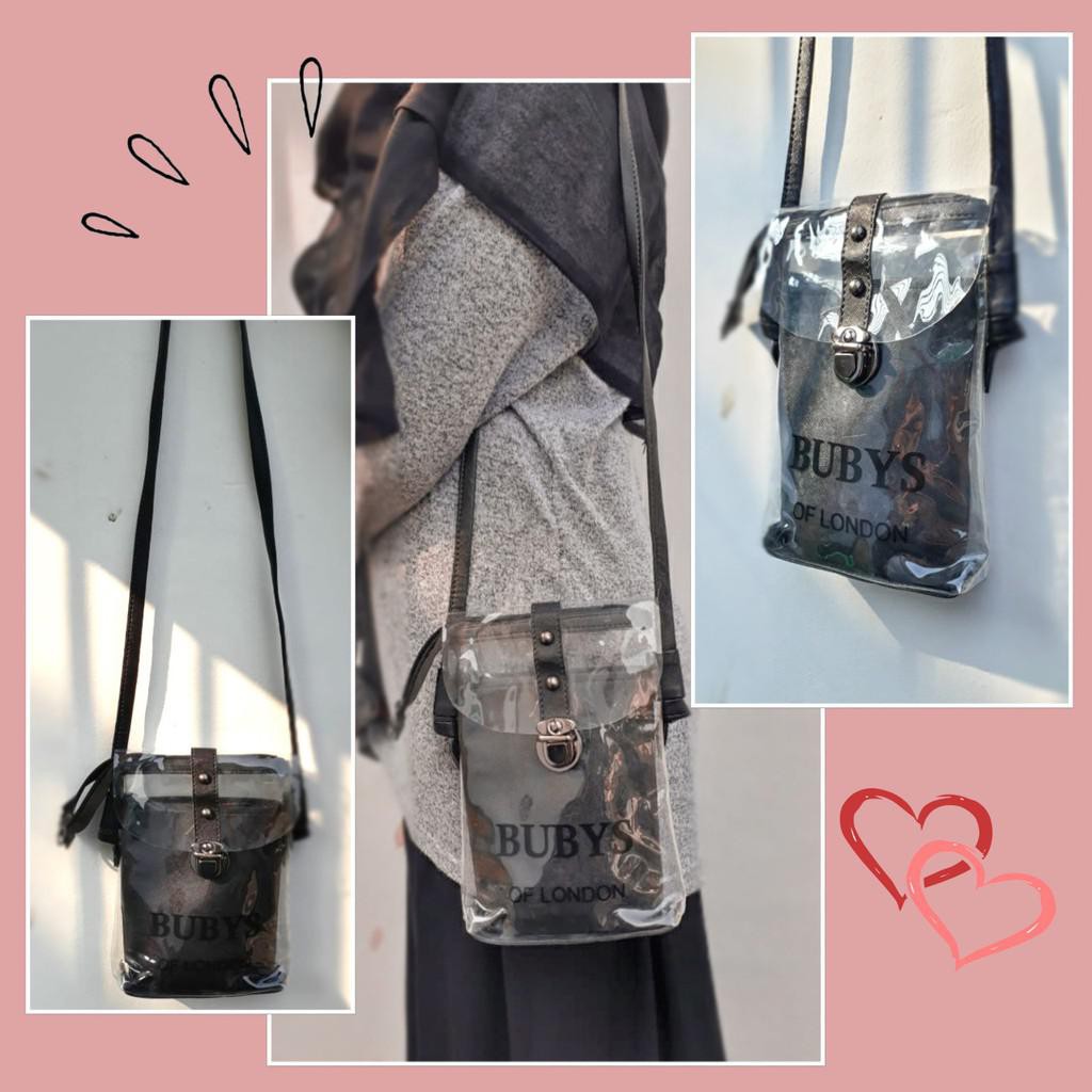 [BISA COD] TAS BUBYS MINI / TAS SELEMPANG HP WARNA HITAM