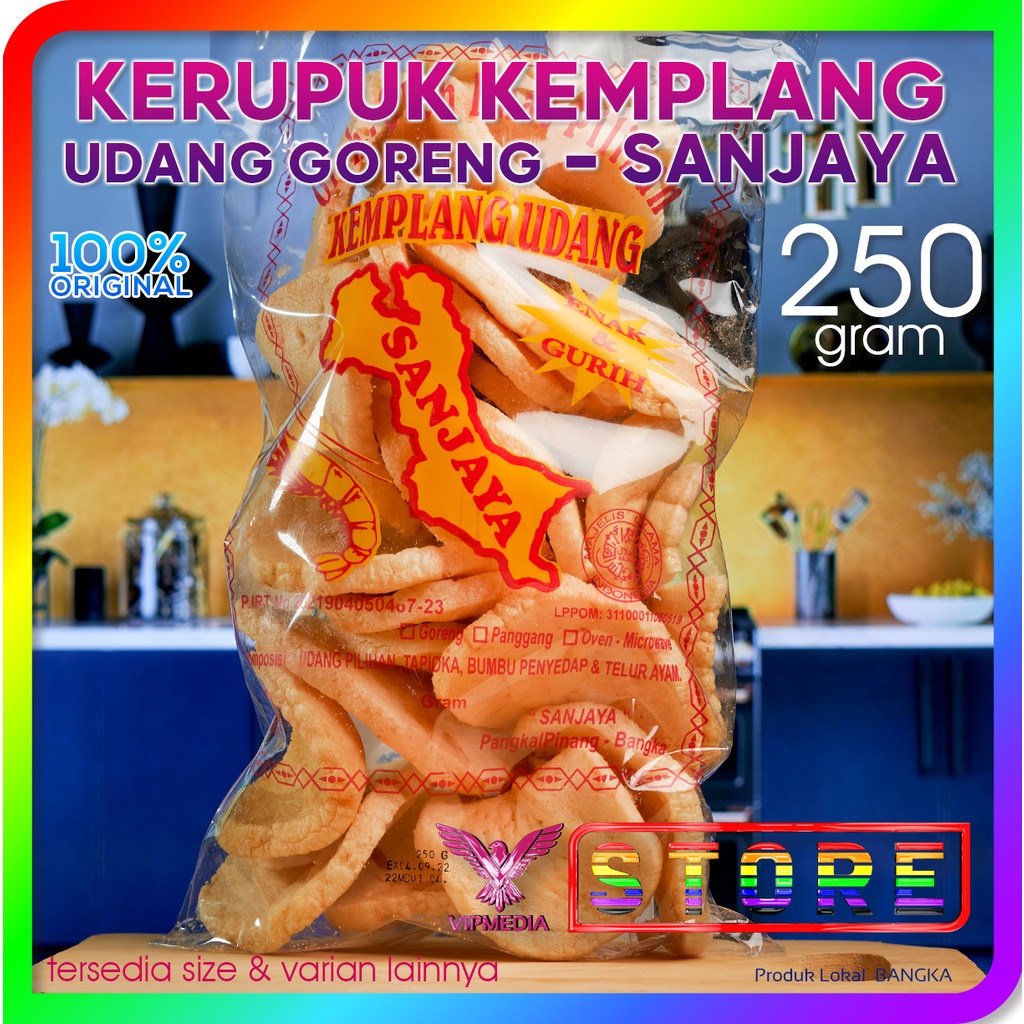 

Kerupuk Kemplang Udang Goreng - SANJAYA - Bangka - 250 Gram