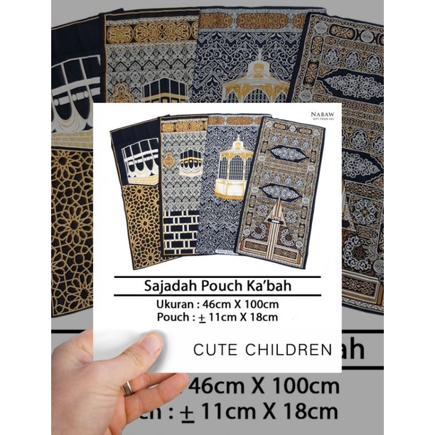 SAJADAH SEJADAH TRAVELING POUCH DOMPET SERUT HITAM KISWAH TERBARU GROSIR