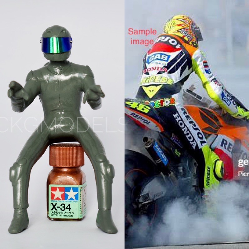 Figure Resin + Decal Valentino Rossi Burnout 2002