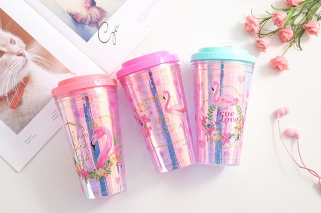 Botol minum icy flamingo BT06 drink bottle botol minum anak perempuan souvenir kado