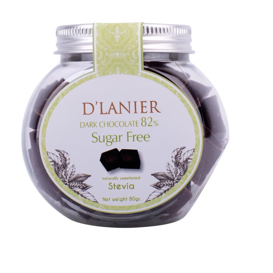 

freeOngkir D'Lanier Sugar Free Dark Chocolate 82% with Naturally sweetened from Stevia - 80 gr