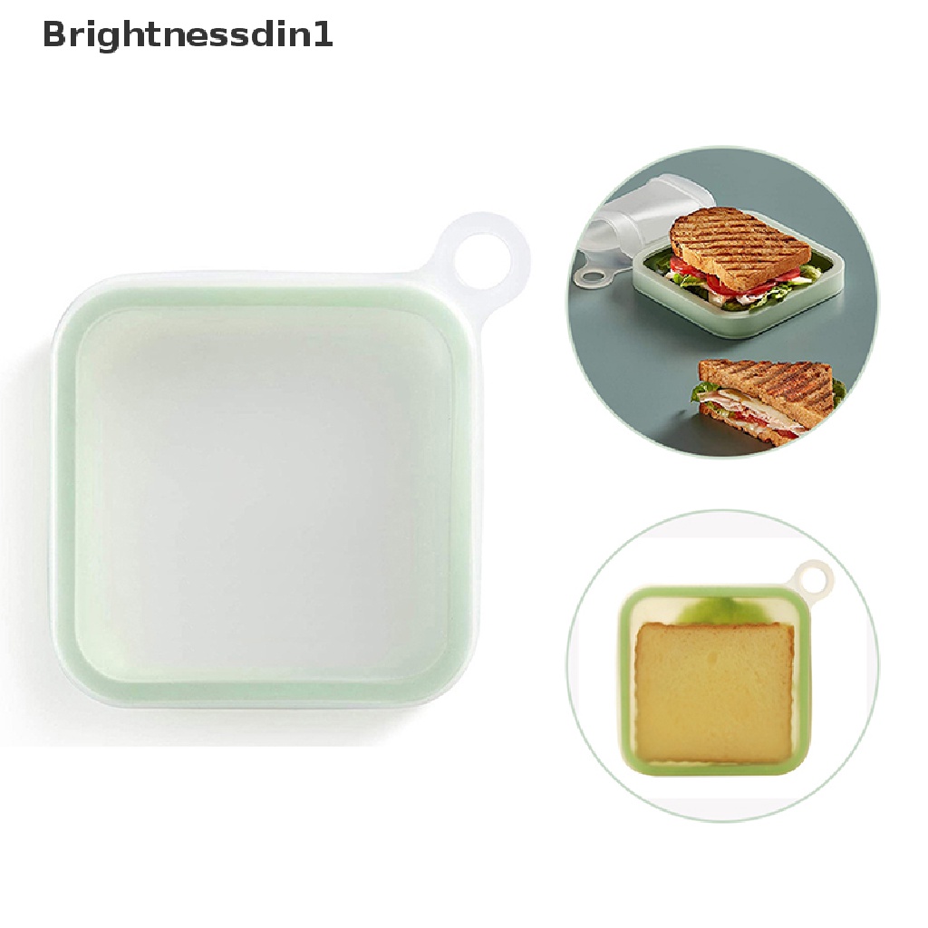 Kotak Makan Siang Bento Sandwich Panggang Microwaveable Reusable Bahan Silikon 1