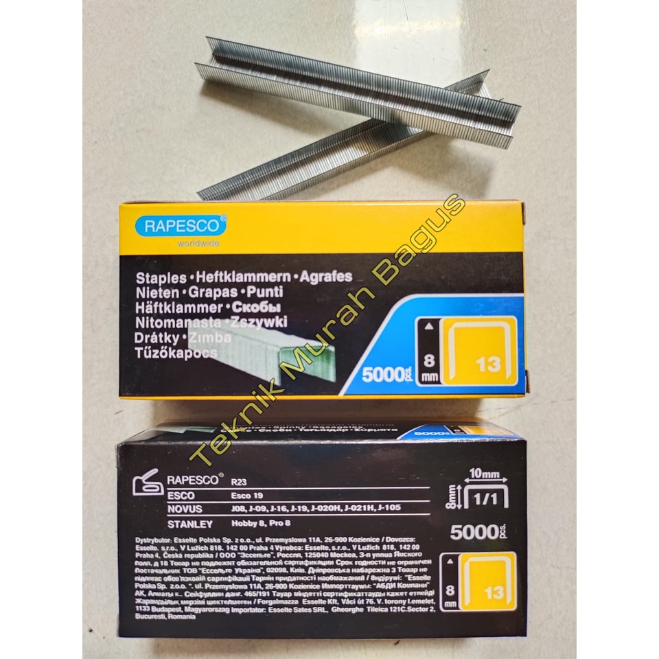 

REFIL STAPLES GUN ISI STEPLES 13/8 8MM PAKU SOFA Paku Tembak 13/6 6mm