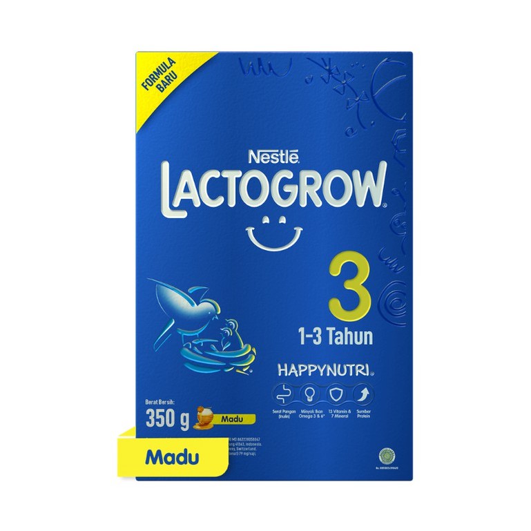 LACTOGROW 3 PLAIN/ MADU/ VANILA 350gr