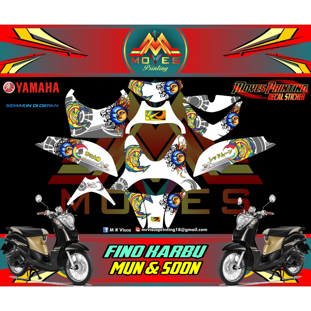 Decal yamaha fino karbu fullbody Decal fino karbu full body