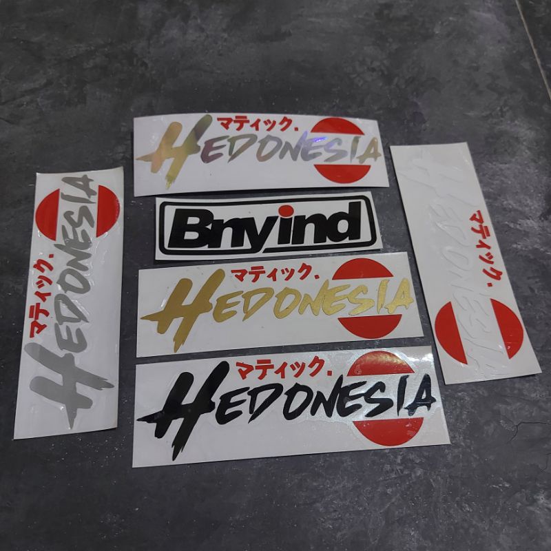 STICKER MATIC HEDONESIA KANJI JEPANG CUTTING