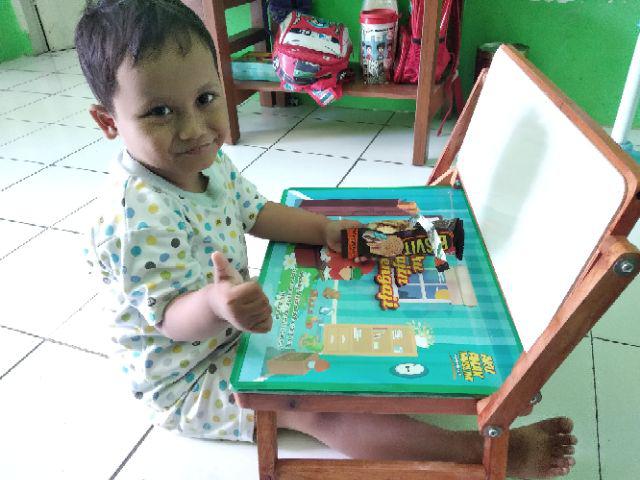 Meja Belajar Lipat Anak Meja Belajar Plus White Board Dengan Karakter Islami