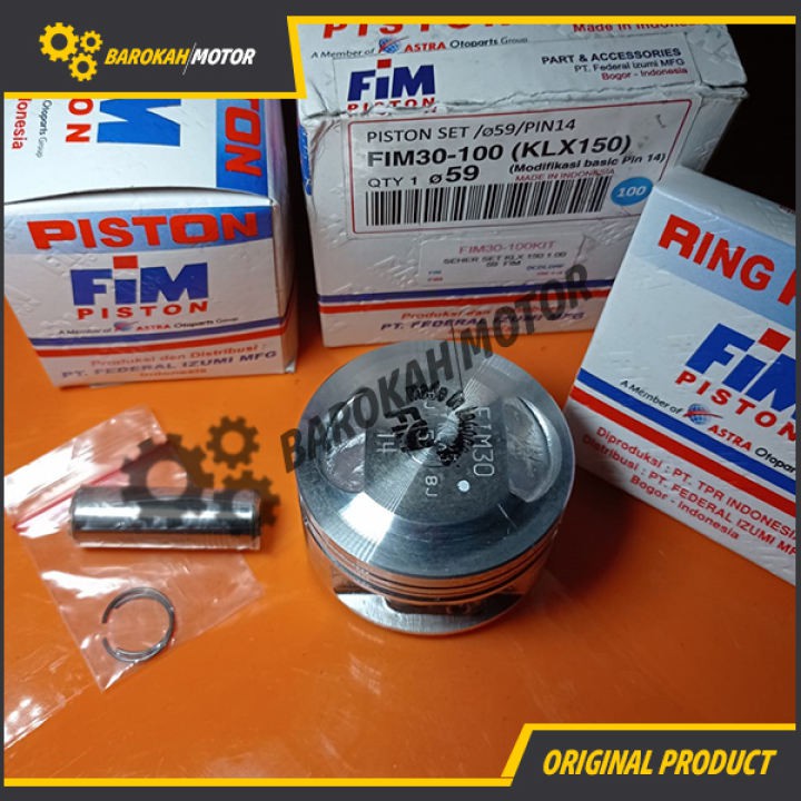 Piston kit seher set KLX FIM size 58 58.5 59 59.5 60, 61 62 63 64 pen 14 FIM-4