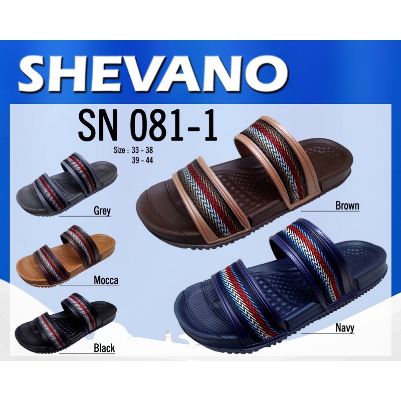 Sandal Cowok Slop Ban Dua Bisbane Lokal Shevano SN 081-1 MEDAN TERMURAH