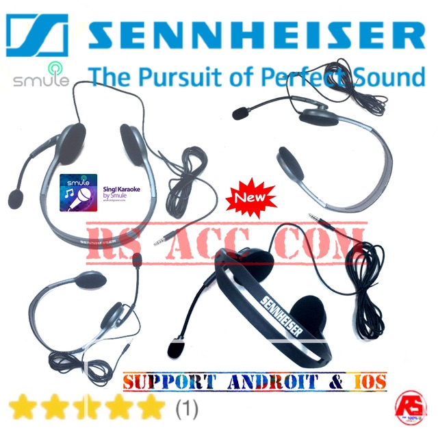SENNHEISER Mic Earphone Headset Handphone Khusus Karaoke    Smule Support
