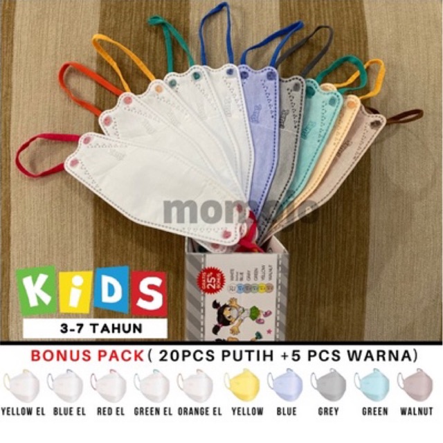 MASKER SENSI CONVEX KIDS MASKER EARLOOP ANAK 5PLY DOUBLE FILTER