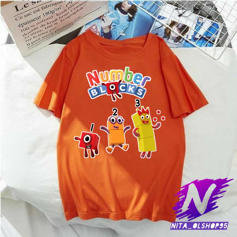 kaos anak number blocks terbaru baju number blocks kaos number blocks