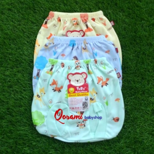 TARA 3 pcs Celana Bayi Pop Warna Motif Print SNI