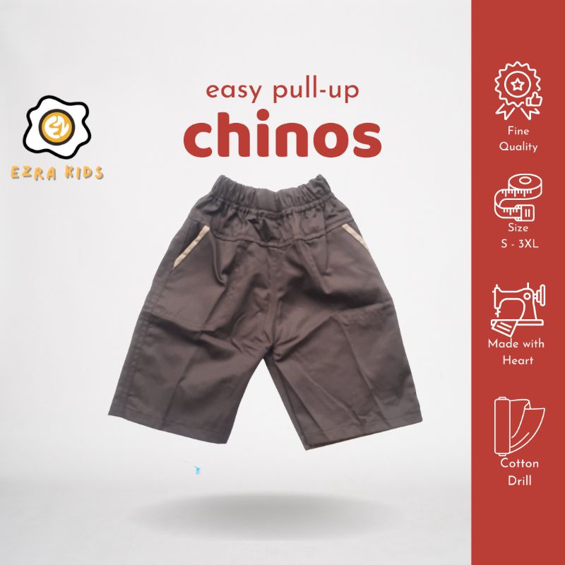 Celana Pendek Chinos Anak Laki Laki Ezra Kids Regular  1 - 14 tahun