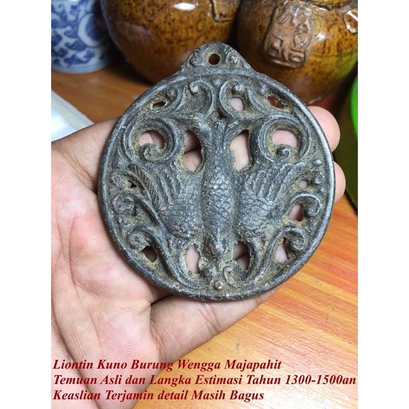 Liontin Kuno Jaman Majapahit Burung Wengga Surya Asli Peninggalan