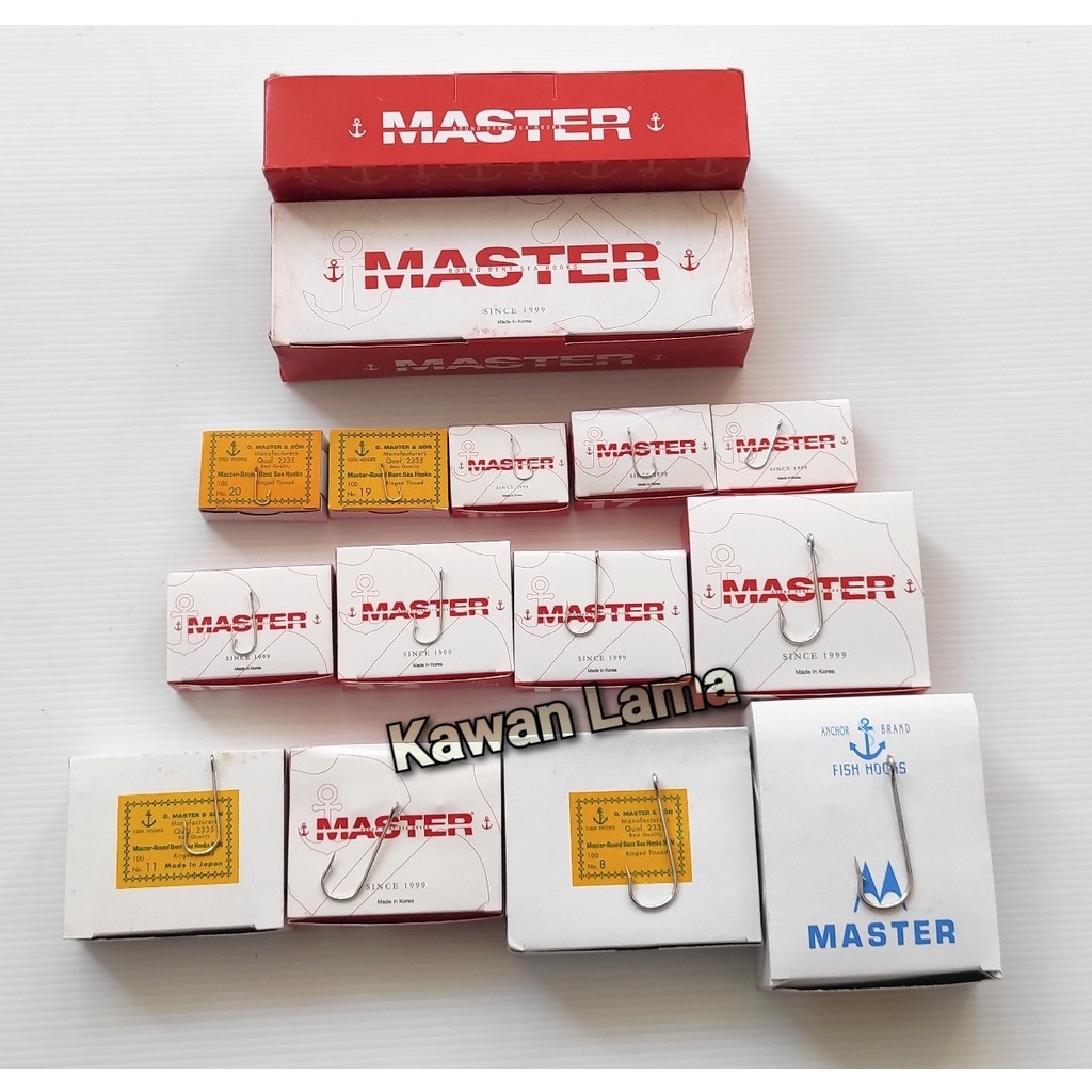 1PCS MATA KAIL MASTER 2335 FISH HOOKS NO.1 2 3 4 5 MATA KAIL NELAYAN KAIL PANCING STAINLESS STEEL KAIL PANCING TERLARIS