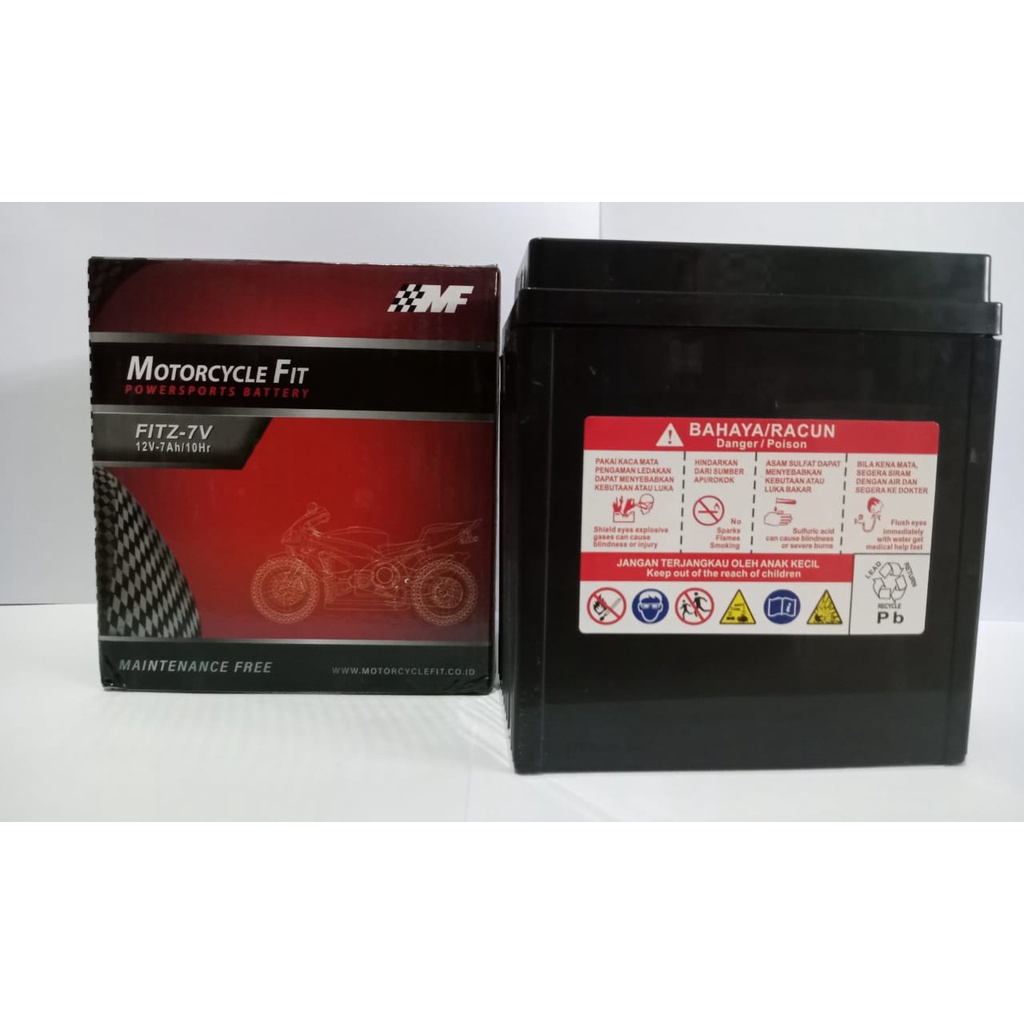 AKI MOTOR AEROX LEXI NMAX ACCU KERING MF FITZ 7V AKI 100% ORIGINAL