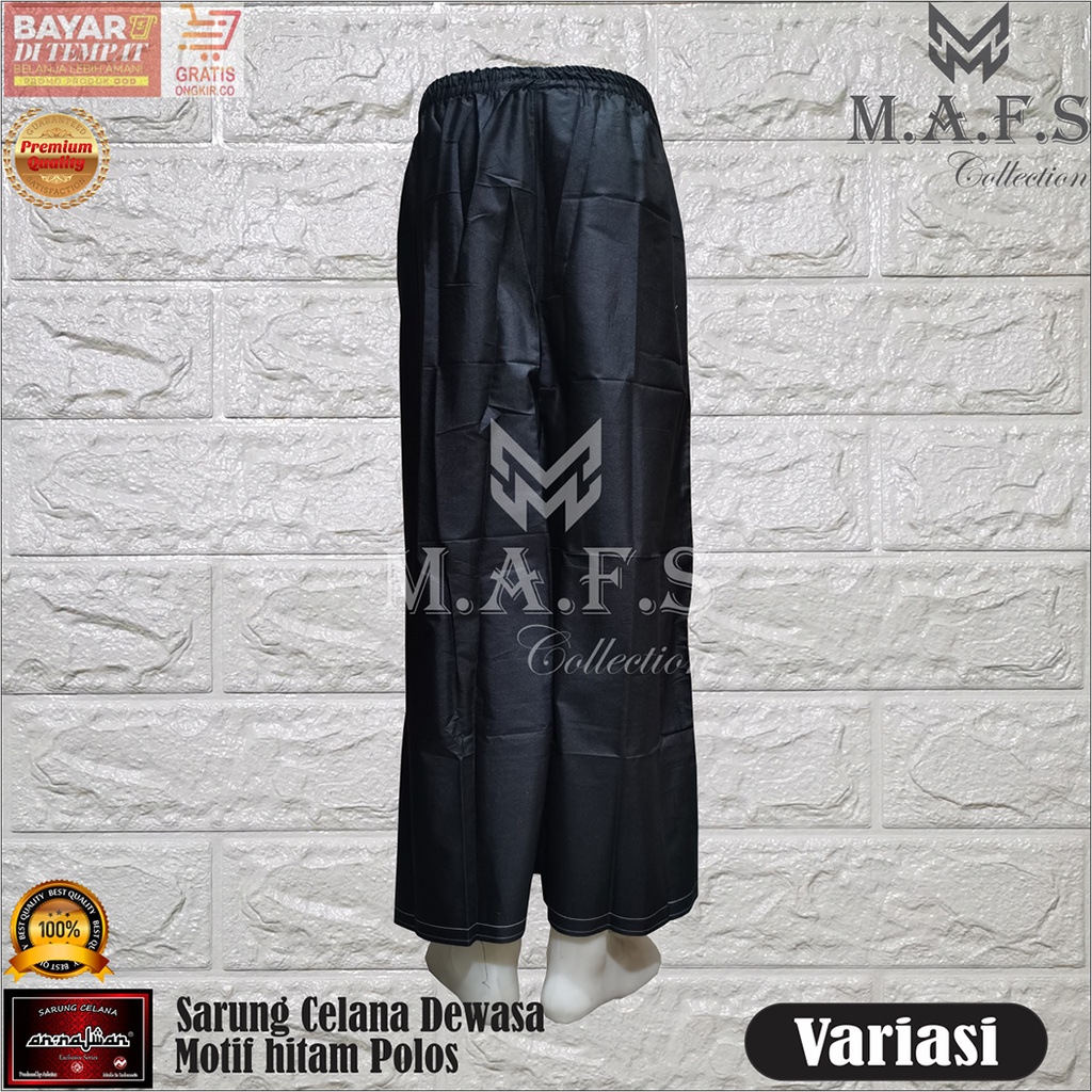 SARUNG CELANA DEWASA HITAM POLOS &amp; WARNA POLOS GARIS ANNAJWAN