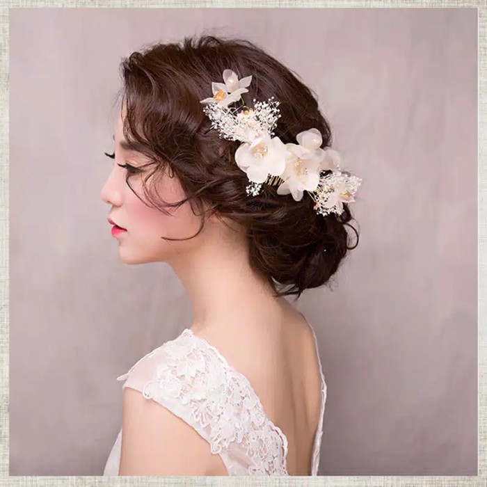 HEAD HAIR PIECE BUNGA DAN JEPIT VINTAGE