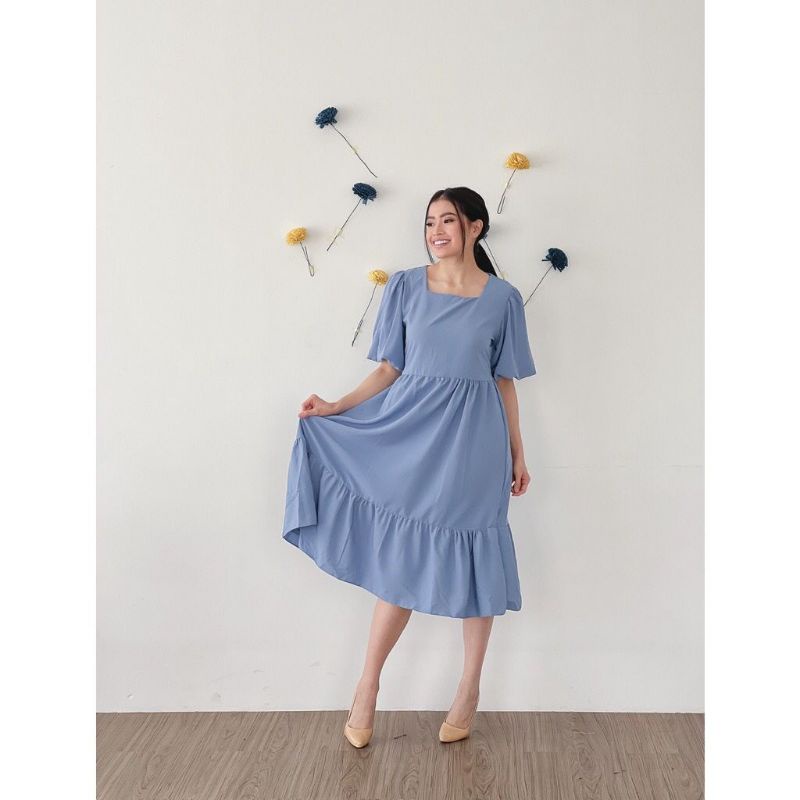 Dinar dress Casual Terusan Formal Kondangan Fashion Wanita