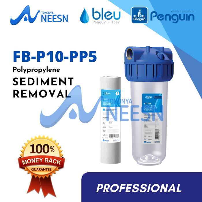 Paket Filter Air penguin 3 FB 10&quot; PP PRO kuningan siap pasang