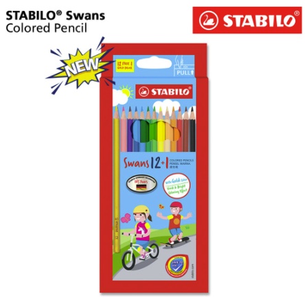 

STABILO Swans Colored Pencils 12+1 pcs / SPECIAL EDITION / Pensil Warna isi 12+1 pcs