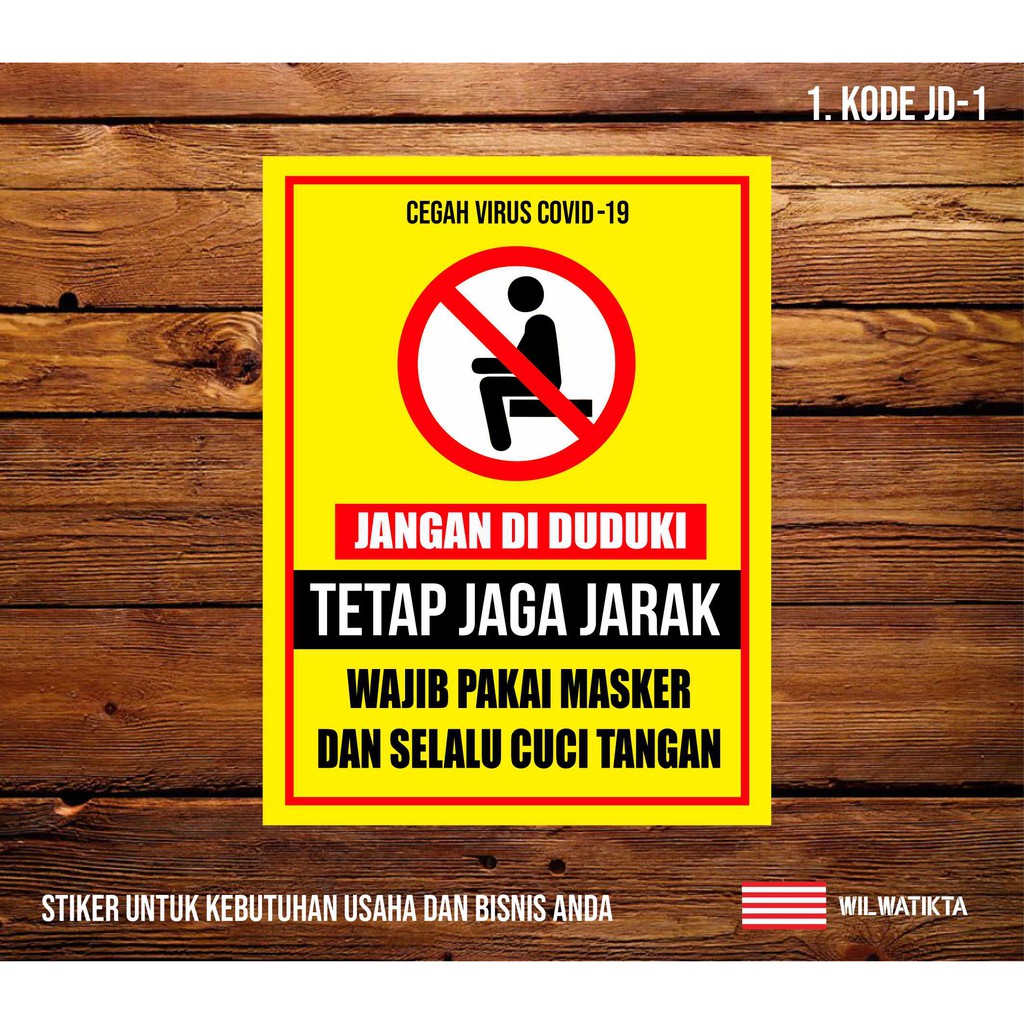 

03-Stiker Jangan Duduk Jaga Jarak ( Min 2 Pcs )