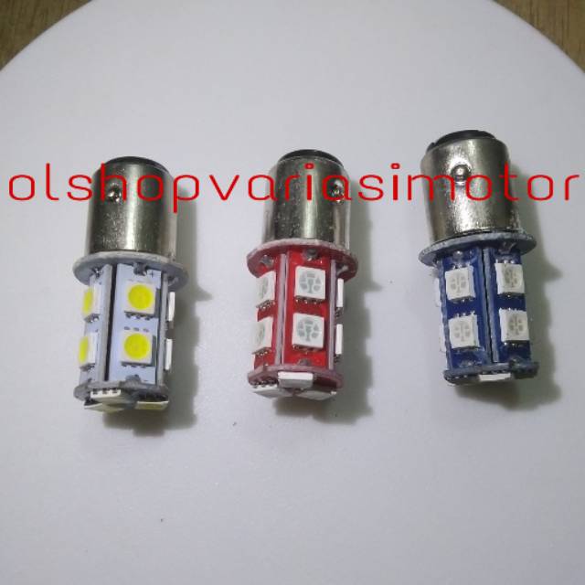 Lampu LED Rem Jagung Belakang kedip 13 mata / lampu stop jelly variasi motor