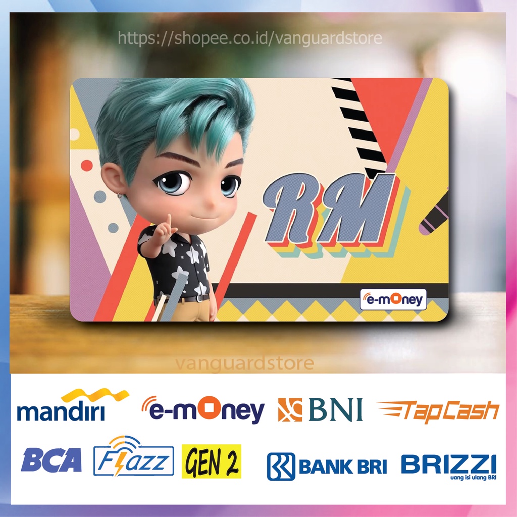 KARTU E MONEY E TOLL KOREA BTS KPOP RM EMONEY MANDIRI FLAZZ BCA BNI TAPCASH BRIZZI BRI - 1 SISI