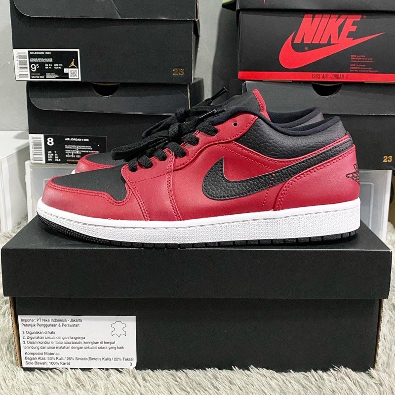 NIKE AIR JORDAN 1 LOW BRED *100% ORIGINAL
