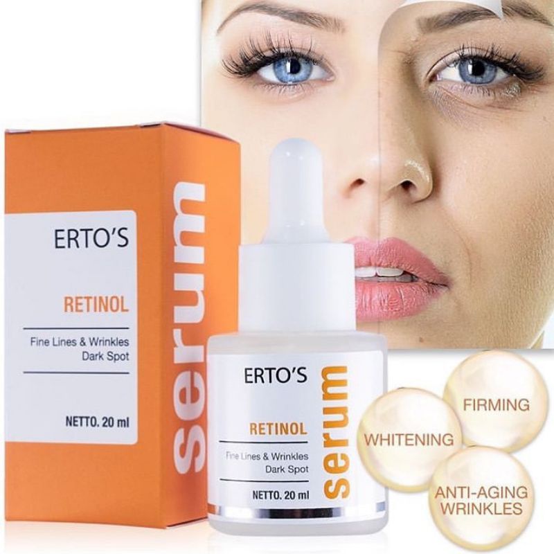 [ORI] SERUM ERTO'S RETINOL Menghilangkan Flek Hitam dan Wajah Kusam dengan ANTI AGING &amp; ANTI OKSIDAN