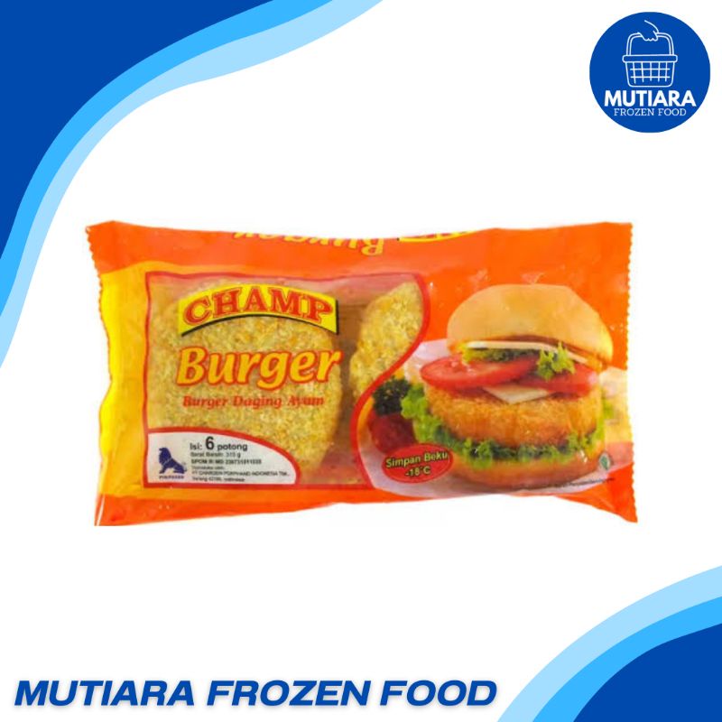 

CHAMP BURGER DAGING AYAM isi 6pcs 315gr
