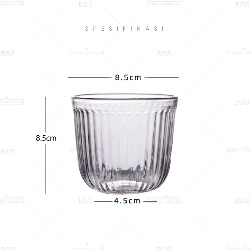 Gelas Kopi 280ml Susu Ripple Yo-Reum Aesthetic Korean Cafe Drinking Glass Elegan Cantik