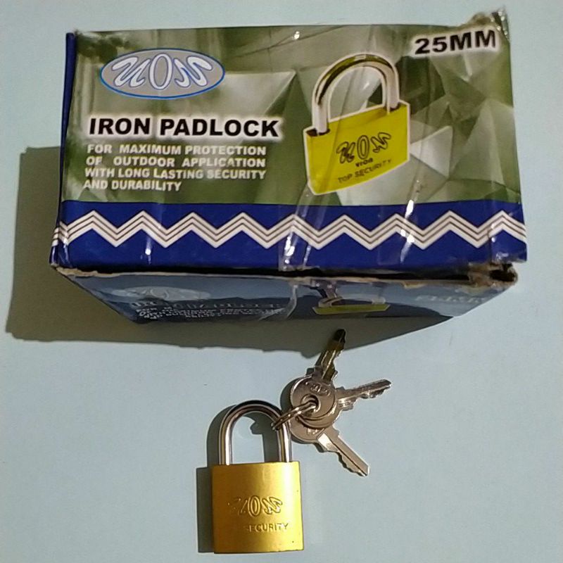 Gembok vion 25 mm. gembok kuning vion 25 mm. harga 1 pc