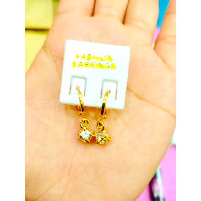 Super Sale! Anting wanita anting bola permata anting jurai anting pengganti emas anting