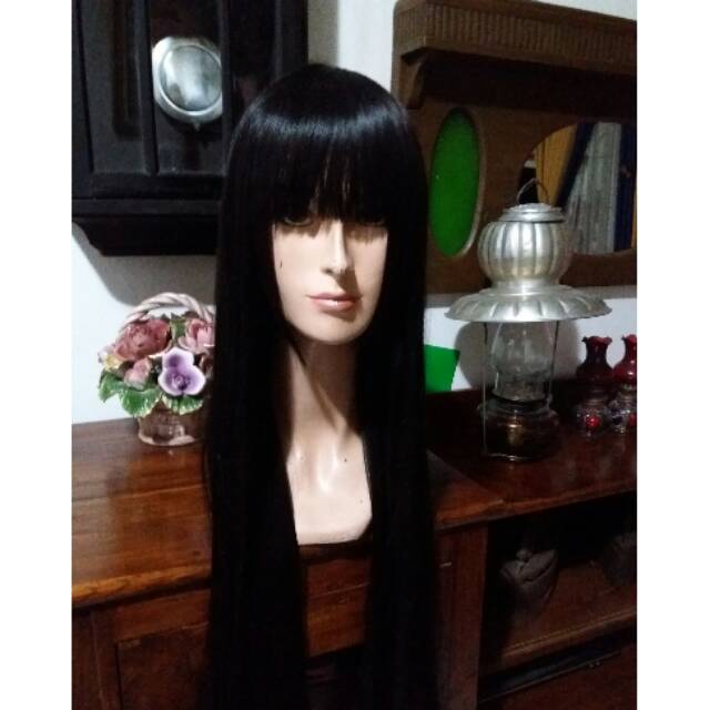 Jabami yumeko kakegurui wig / wig base hitam panjang 80cm -120cm (poni panjng /cutting) /enma ai wig