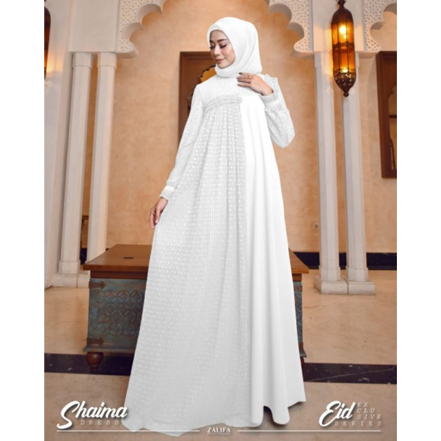 SHAIMA DREES BROKEN WHITE SERIES ORIGINAL BY ZALIFA