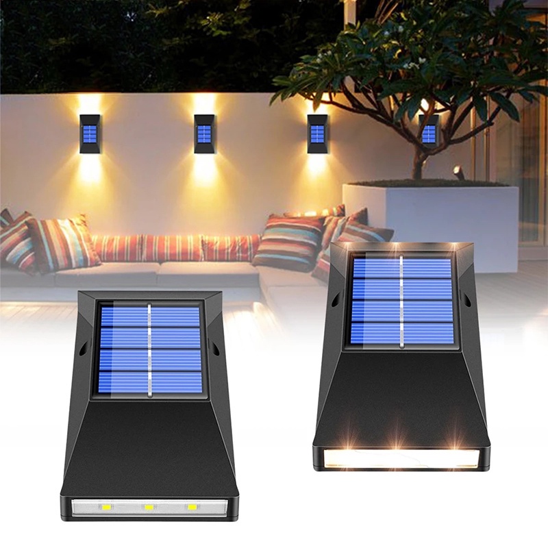 2 PCS Outdoor Waterproof LED Solar Light/ Outdoor Decorative Household Wall Lamp