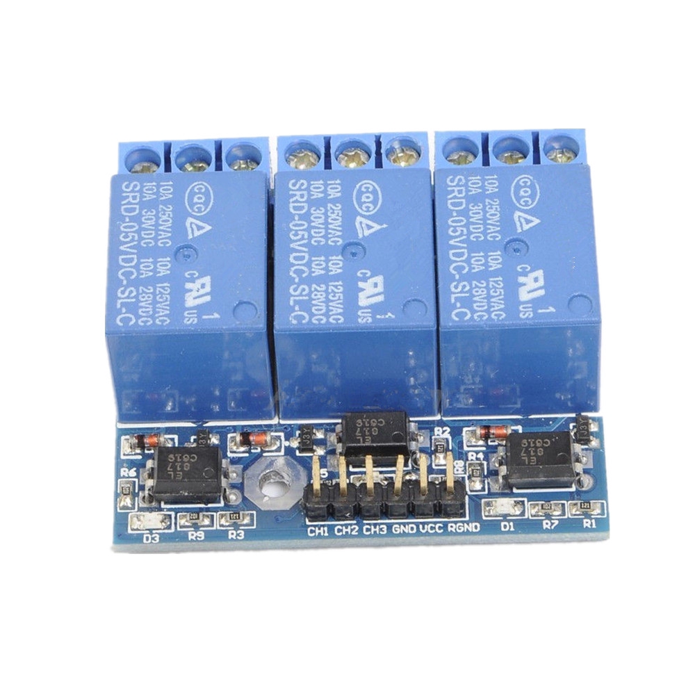 ✫〖ready to ship/COD〗✫ Modul Relay 3-Channel dengan Isolasi Optocoupler Isolation 3.3V 5V Signal