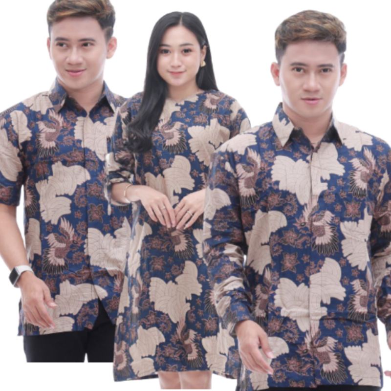Batik couple Tunik kemeja Hem size M L XL XXL