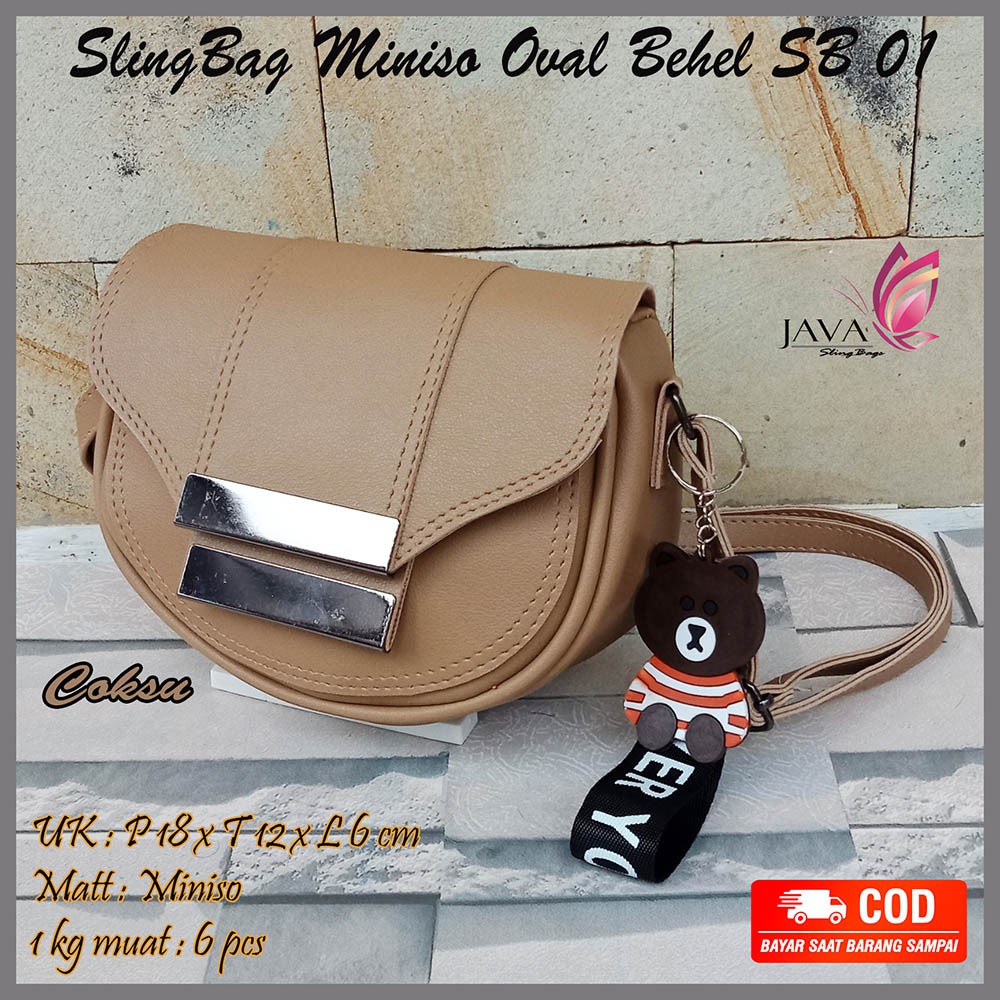 Tas selempang wanita Oval Double Behel SB 01/Tas fashion wanita ootd/Tas lokal berkualitas