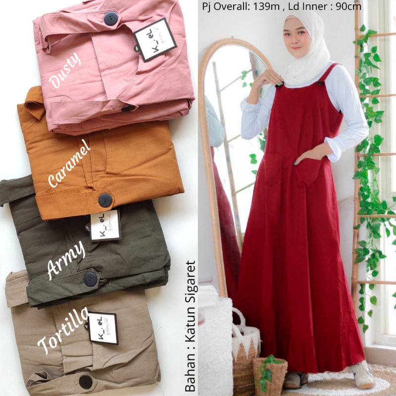 Setelan Overall Gamis Dewasa Terbaru